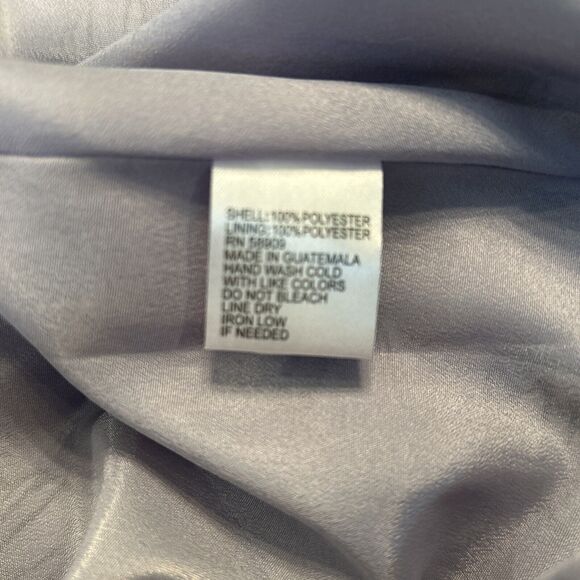 Gianni Bini Small Periwinkle Floral Ruffle Hem Tie Front Dress Sleeveless - Picture 14 of 15